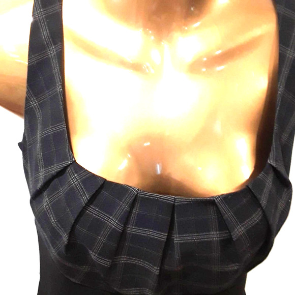 Evan Picone Sz 8 Empire Waist Black And Grey Sleeveless Dress - Picture 2 of 7